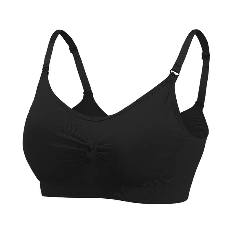 🤱 Maternity bra without underwire – breathable, nursing clips, anti-sagging support