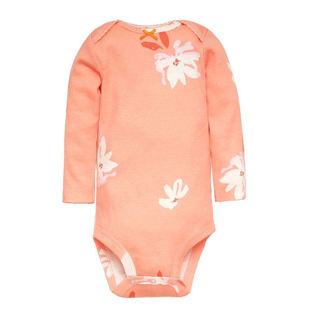 Lot de 5 bodys manches longues : la protection douce pour la mi-saison (garçon et fille)