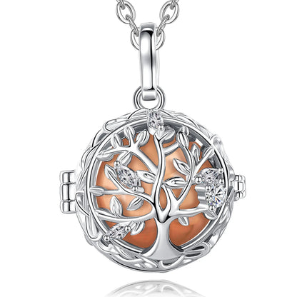 🧘‍♀️ Collier bola de grossesse Eudora – pendentif « arbre de vie », boule musicale 18 mm, bijou DIY