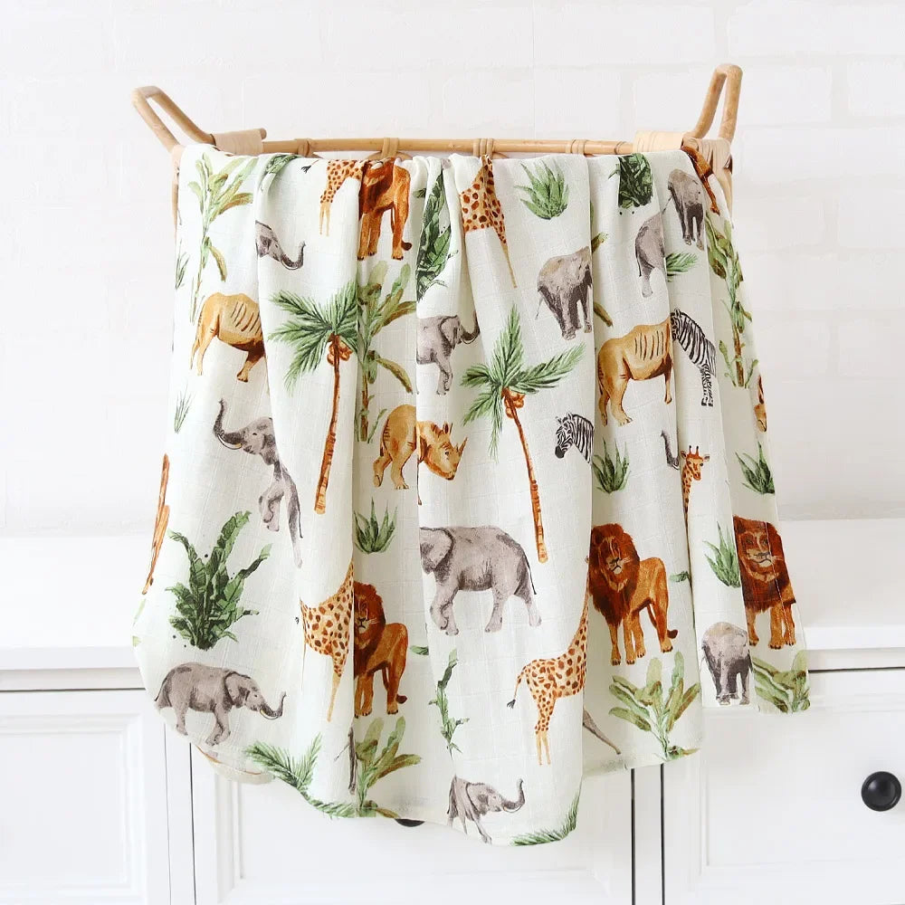 Couvertures d'emmaillotage en coton de bambou : tissu doux & naturel pour bébé