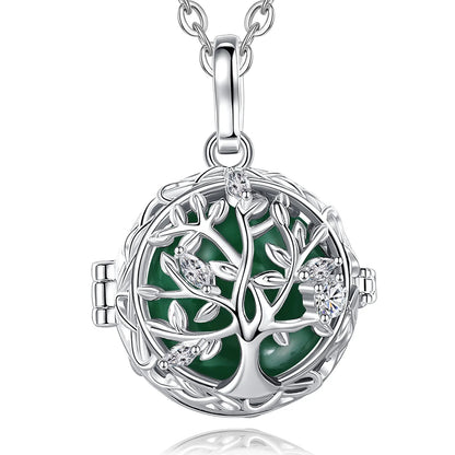 🧘‍♀️ Collier bola de grossesse Eudora – pendentif « arbre de vie », boule musicale 18 mm, bijou DIY