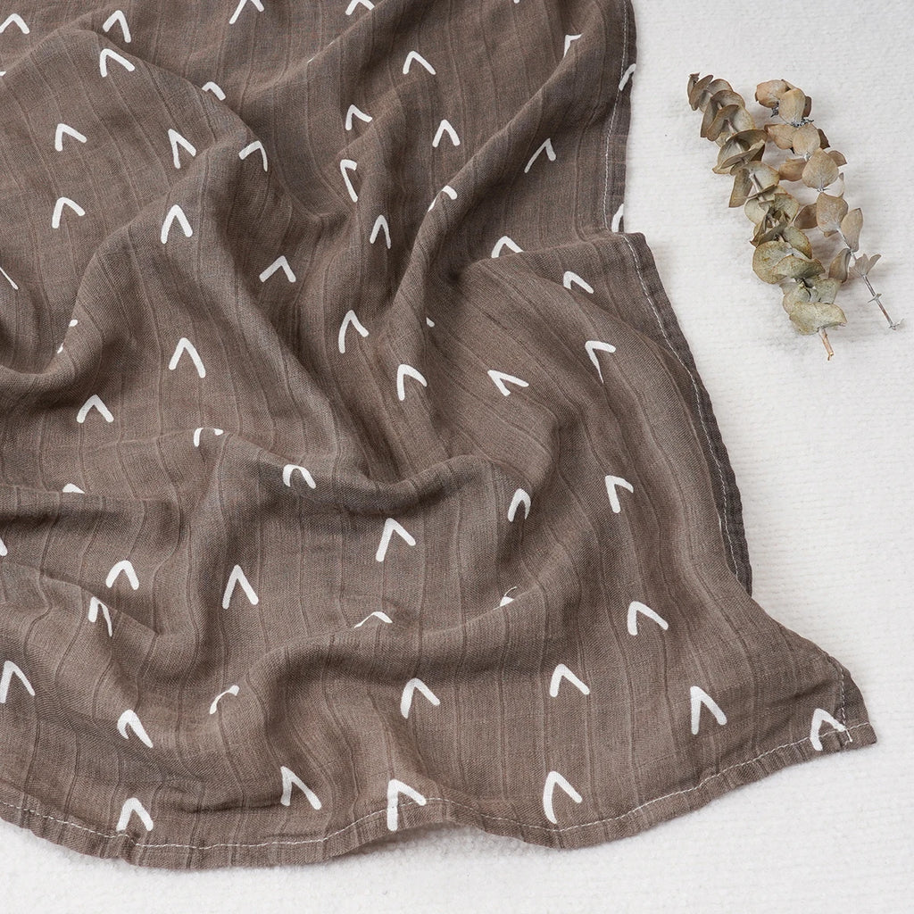 Couverture de réception bébé 120x110cm – Mousseline de coton ultra douce – Multi-usages (bain, lit, poussette)