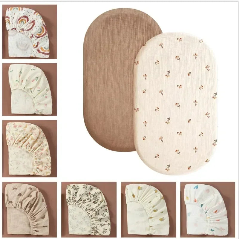 Drap-housse en mousseline de coton :  un seul drap, toutes les formes – Drap-housse bébé 100% adaptable !