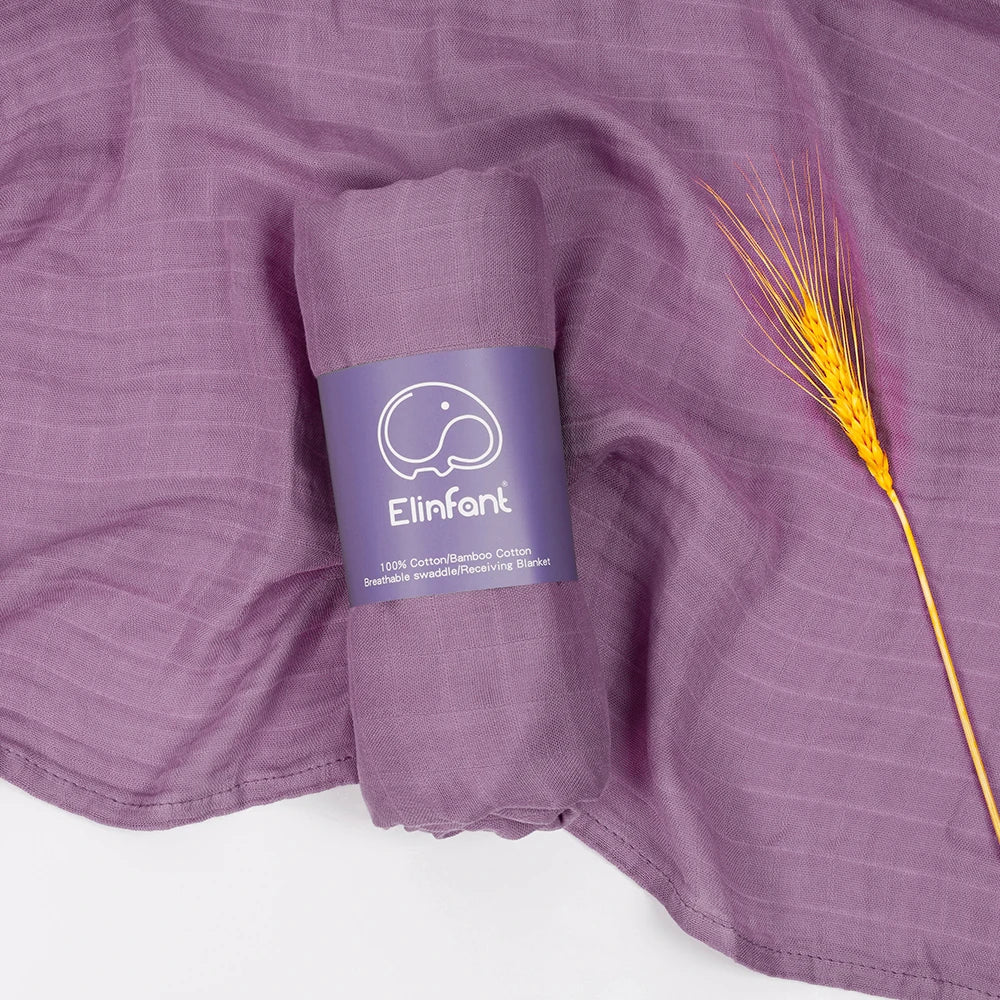 Couverture de réception bébé 120x110cm – Mousseline de coton ultra douce – Multi-usages (bain, lit, poussette)