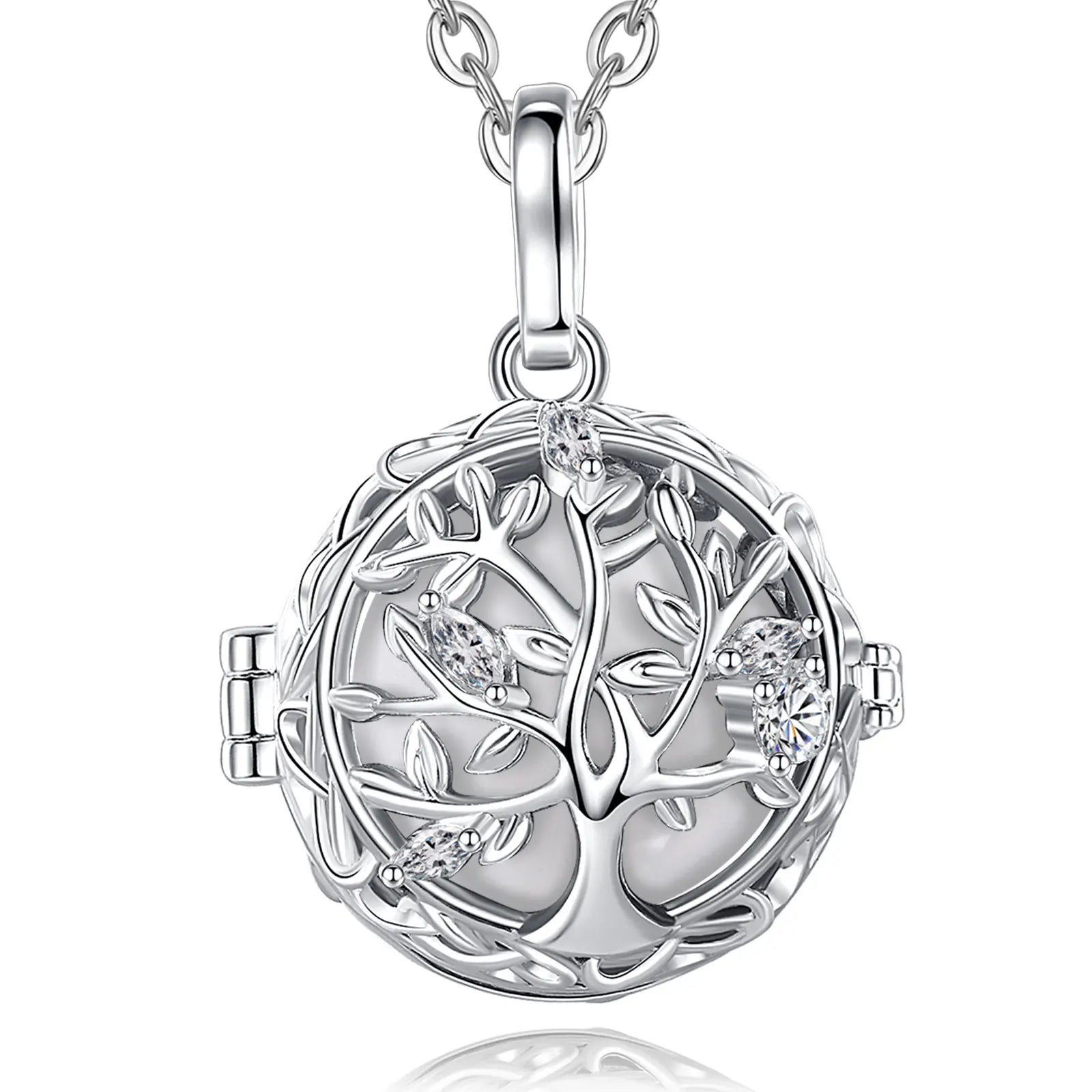 🧘‍♀️ Collier bola de grossesse Eudora – pendentif « arbre de vie », boule musicale 18 mm, bijou DIY