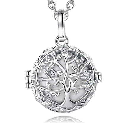 🧘‍♀️ Collier bola de grossesse Eudora – pendentif « arbre de vie », boule musicale 18 mm, bijou DIY