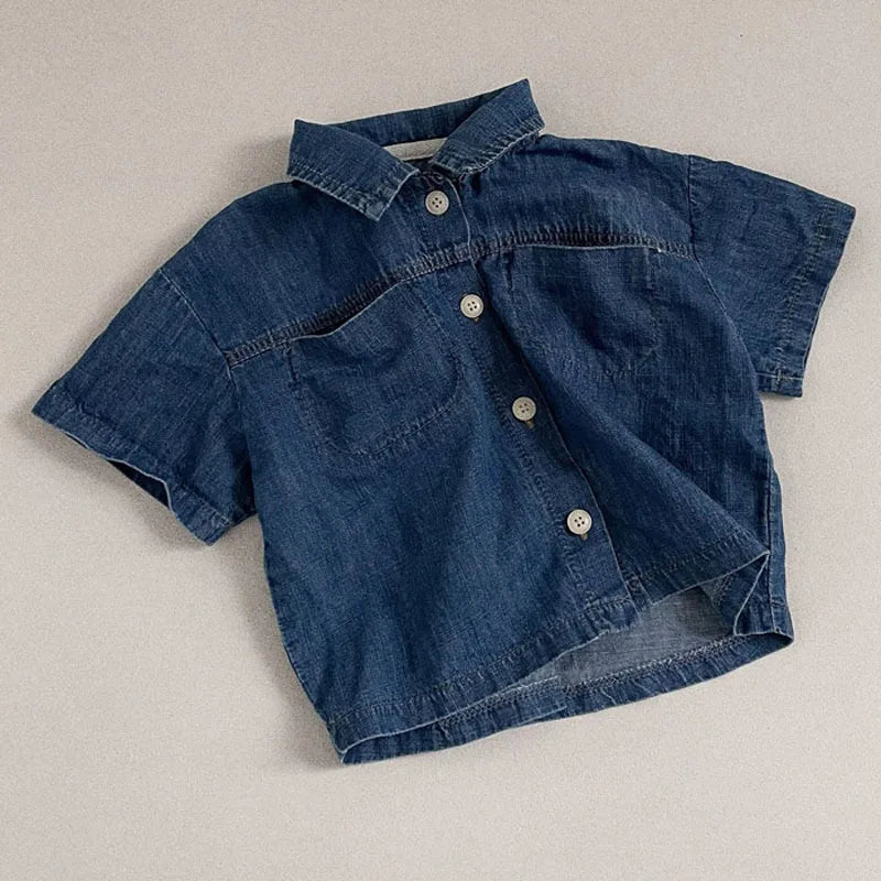2-piece denim set: the perfect denim for their first stylish steps (boy and girl)