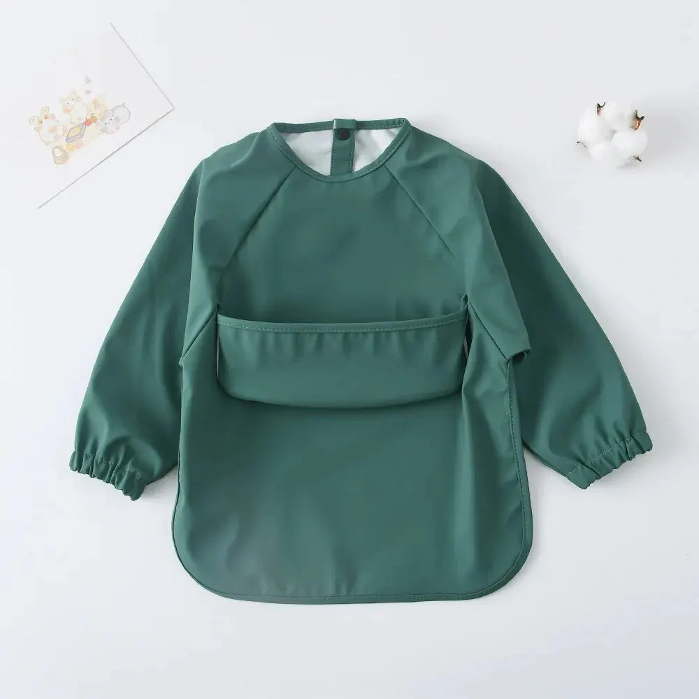 Tablier d'alimentation imperméable à manches longues : protéger avec style, grandir en liberté !