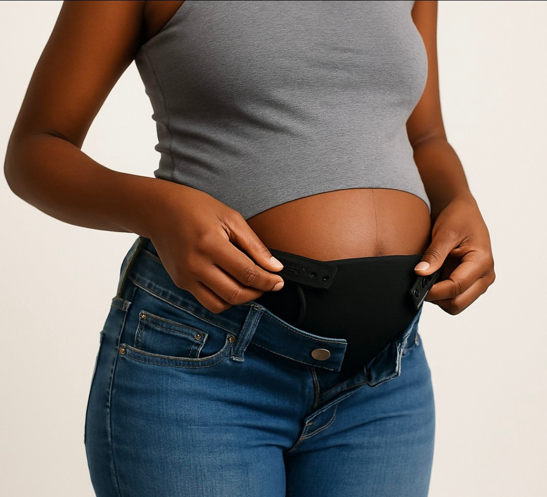 🪢 Bande ceinture de grossesse ajustable – ceinture extensible élastique pour pantalons & jupes, confortable & pratique