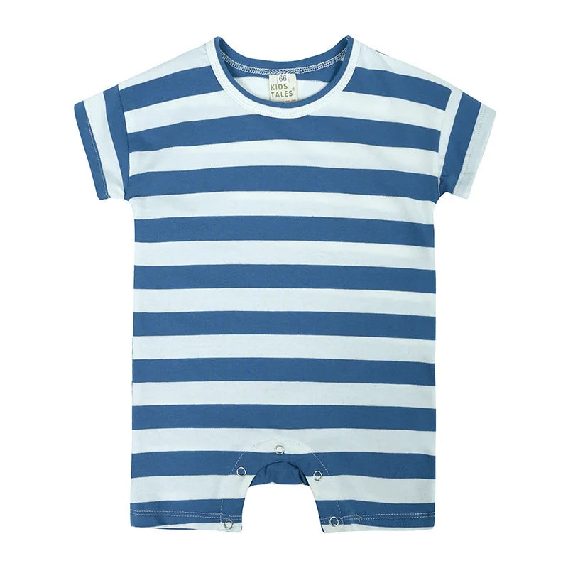 Pelele para bebé niño y niña de 0 a 2 años - Estampado de rayas, luna y perro | FamilyLK