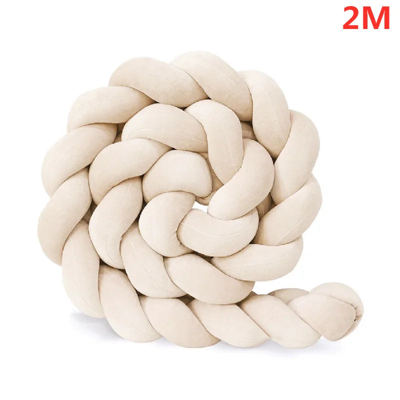 Tour de lit tressé : ultra doux & sécurisant ! (1m à 4 m, plusieurs coloris disponibles)