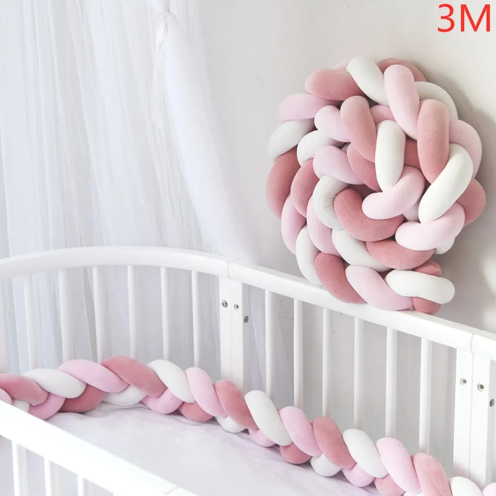 Tour de lit tressé : ultra doux & sécurisant ! (1m à 4 m, plusieurs coloris disponibles)