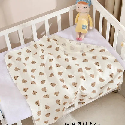 Manta de bebé 80x80 cm – Muselina de algodón suave – Multiusos (baño, cama, cochecito)