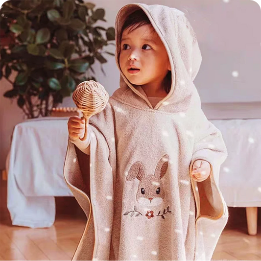 Toalla de baño con capucha: ¡ternura envuelta en una capucha!