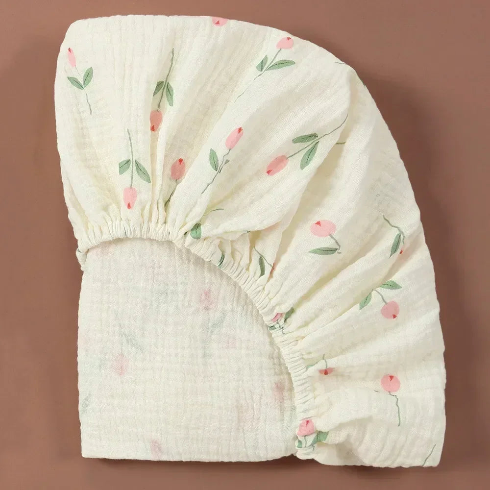 Drap-housse en mousseline de coton :  un seul drap, toutes les formes – Drap-housse bébé 100% adaptable !