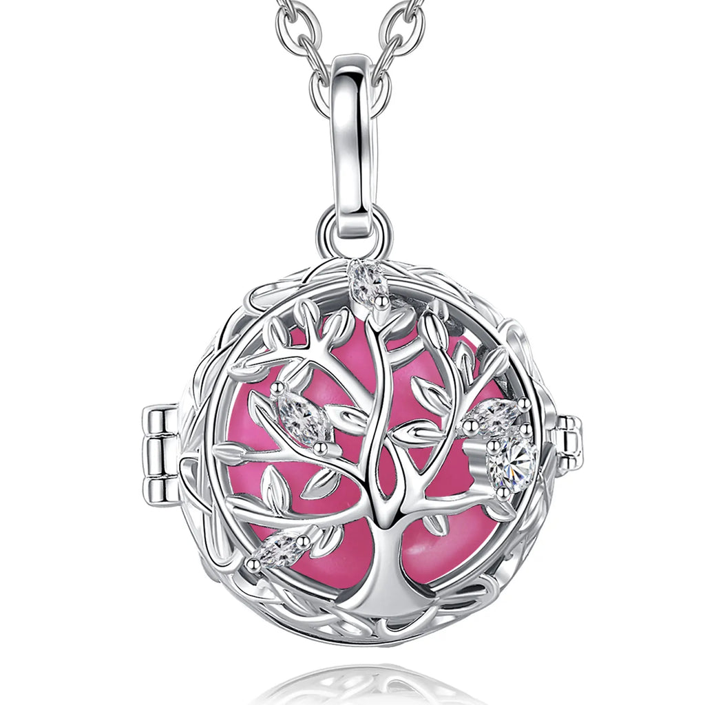 🧘‍♀️ Collier bola de grossesse Eudora – pendentif « arbre de vie », boule musicale 18 mm, bijou DIY