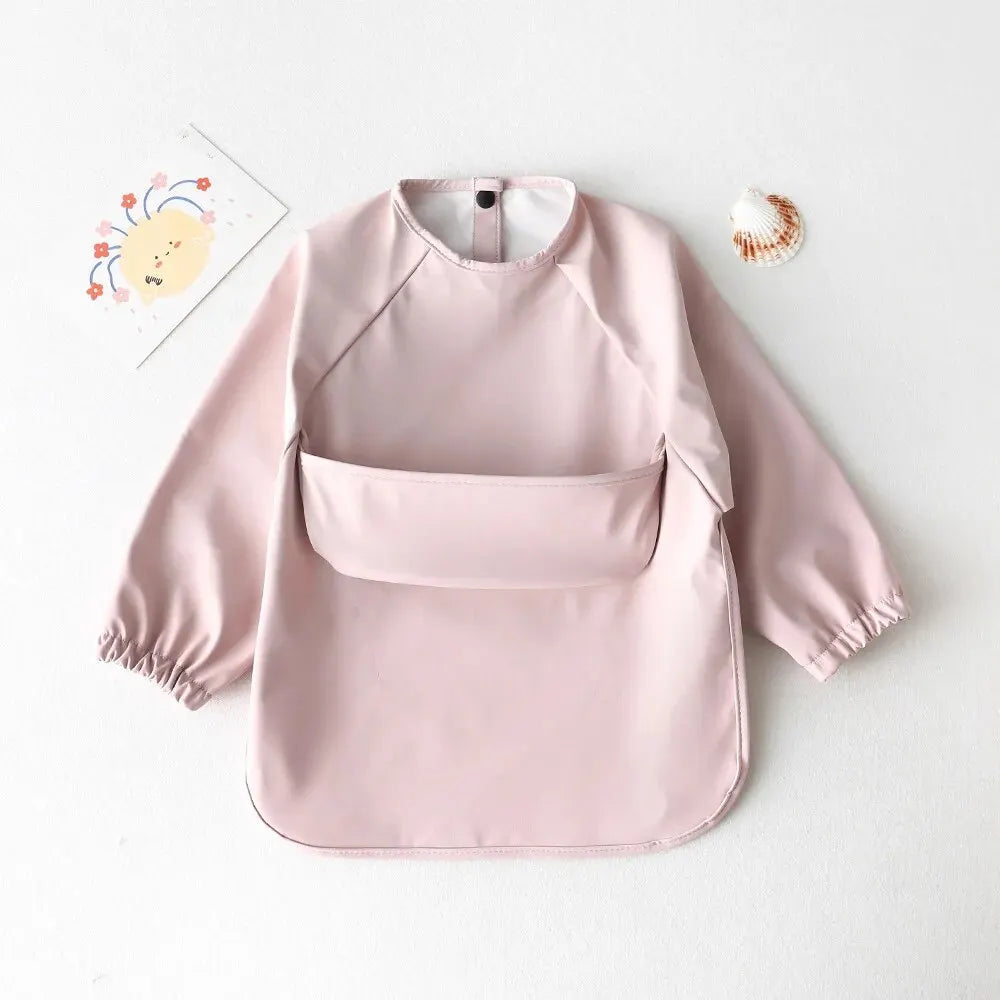 Tablier d'alimentation imperméable à manches longues : protéger avec style, grandir en liberté !