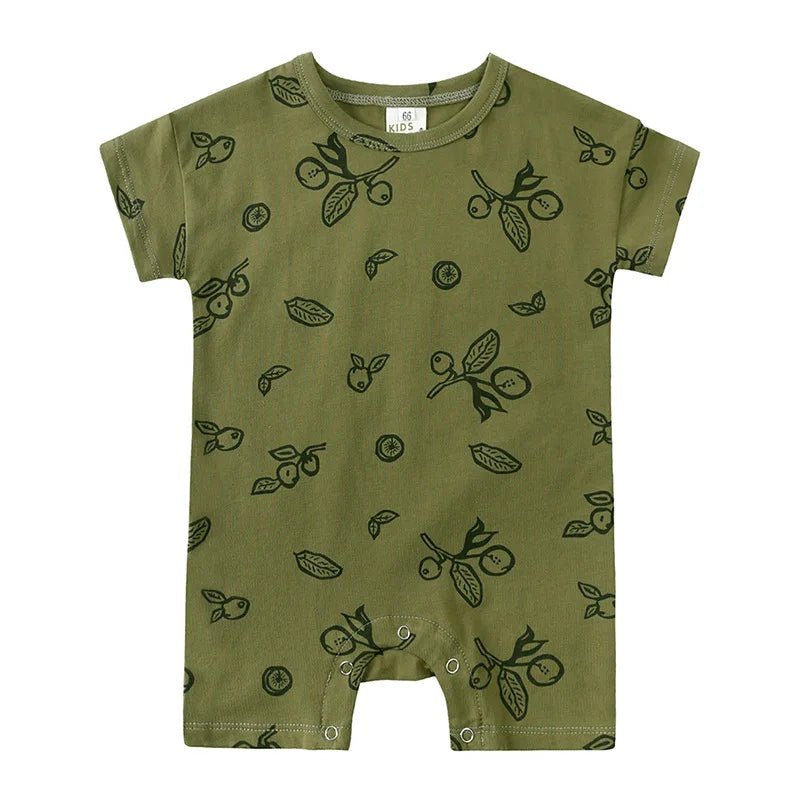 Barboteuse bébé garçon et fille 0‑2 ans – Rayée & motif lunes et chiens | FamilyLK - FamilyLK