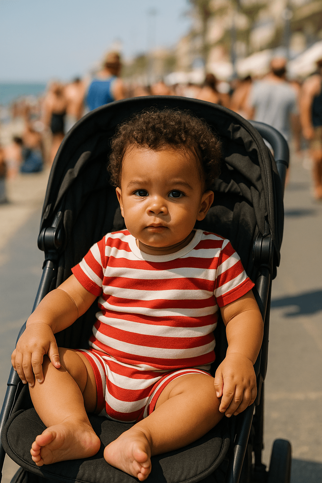 Barboteuse bébé garçon et fille 0‑2 ans – Rayée & motif lunes et chiens | FamilyLK - FamilyLK