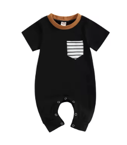 Barboteuse Lioraitin pour garçon : des rayures pleines de tendresse pour accompagner bébé partout - FamilyLK
