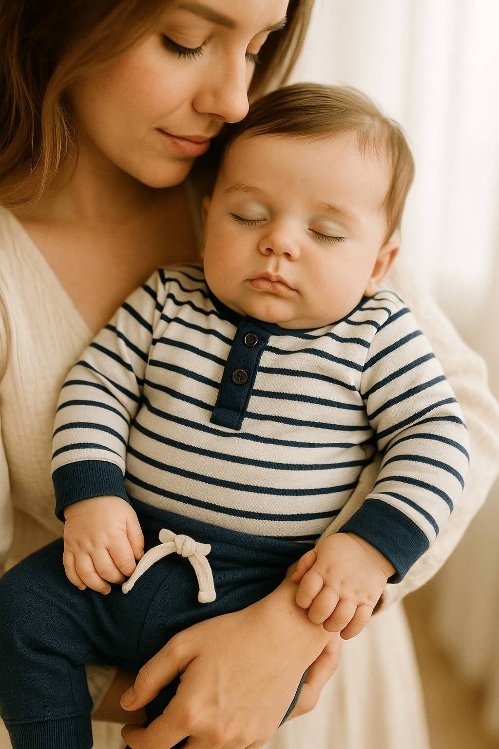 Ensemble garçon 2 pièces à rayures : des lignes de douceur pour accompagner bébé - FamilyLK