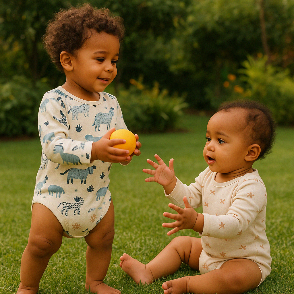 Lot de 5 bodys manches longues : la protection douce pour la mi-saison (garçon et fille)