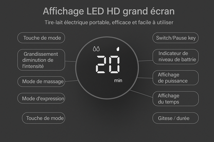 Extractor de leche eléctrico manos libres: portátil, silencioso y sin BPA