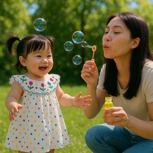 Vestido de niña con lunares y flores: ¡frescura y ternura en pequeños toques de color!