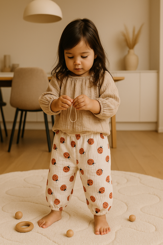 Pantalón CAPRIS: el algodón orgánico se hace un hueco en el armario de los bebés (niños y niñas)