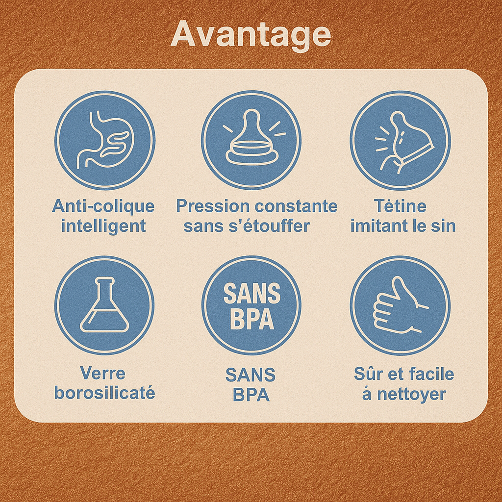 Biberons "Dr. Isla" en verre anti-reflux - 90ML / 160ML : l'allié parfait pour les nouveaux-nés