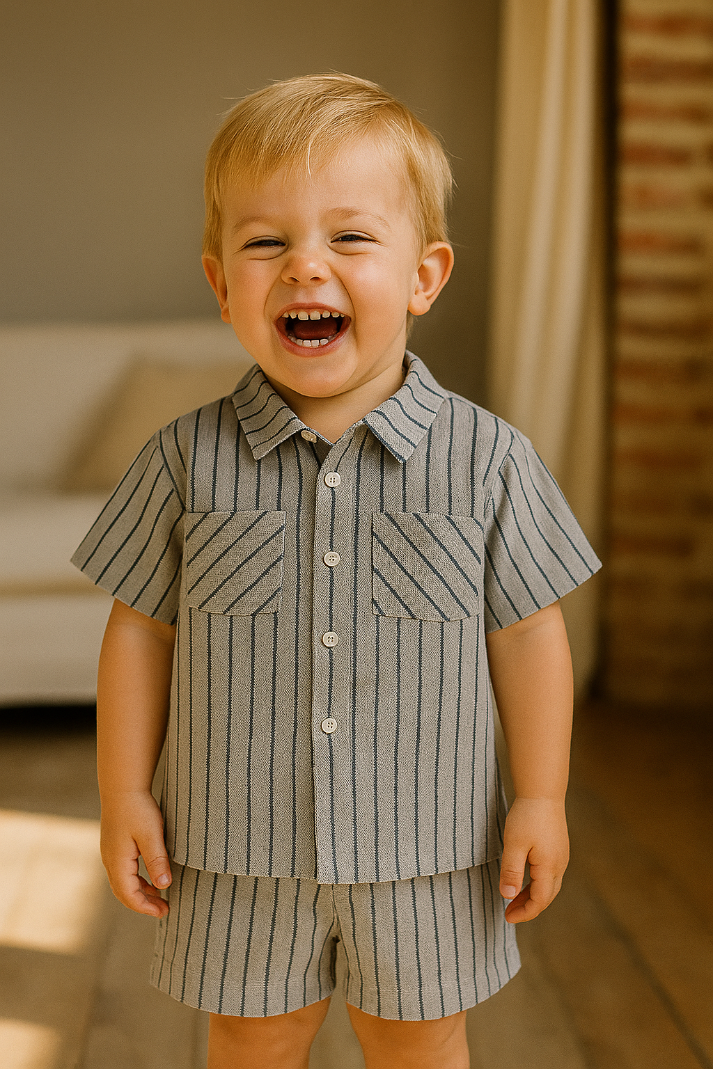 Ensemble chemise & short pour garçon : petit look, grand effet !