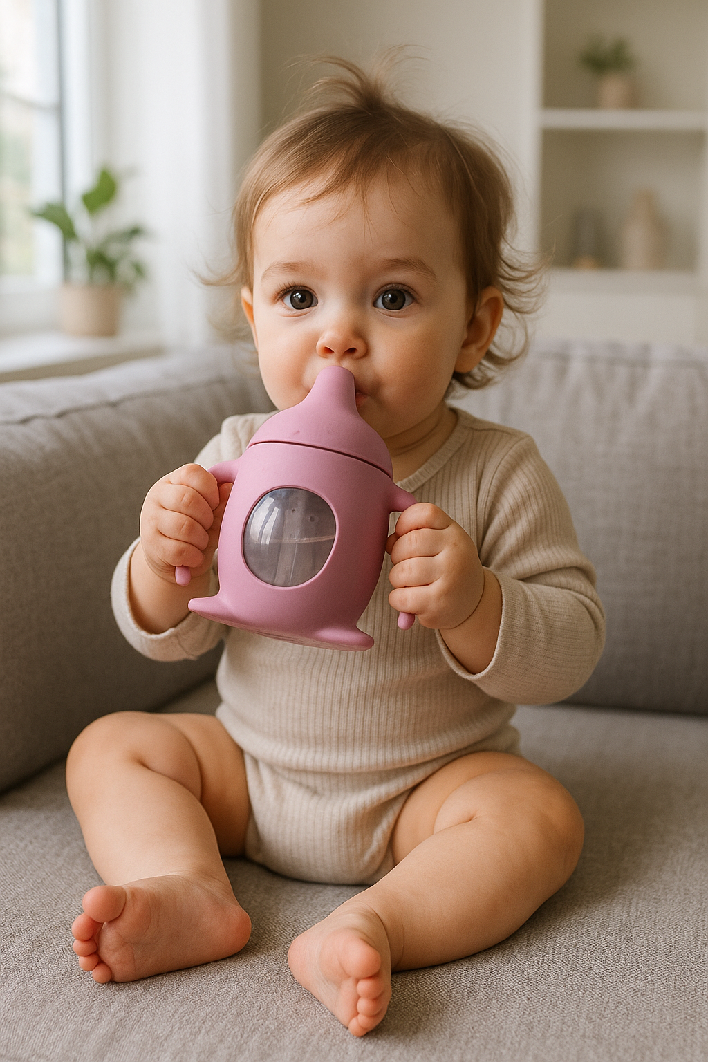 Tasse en silicone Kdis : boire devient un jeu d'enfant !