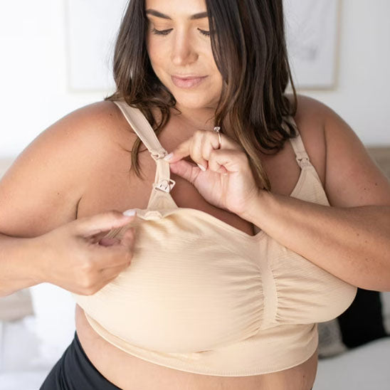 🤱 Maternity bra without underwire – breathable, nursing clips, anti-sagging support