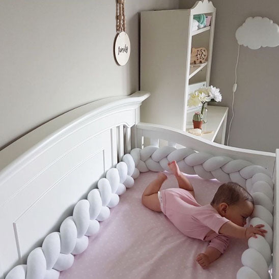 Tour de lit tressé : ultra doux & sécurisant ! (1m à 4 m, plusieurs coloris disponibles)