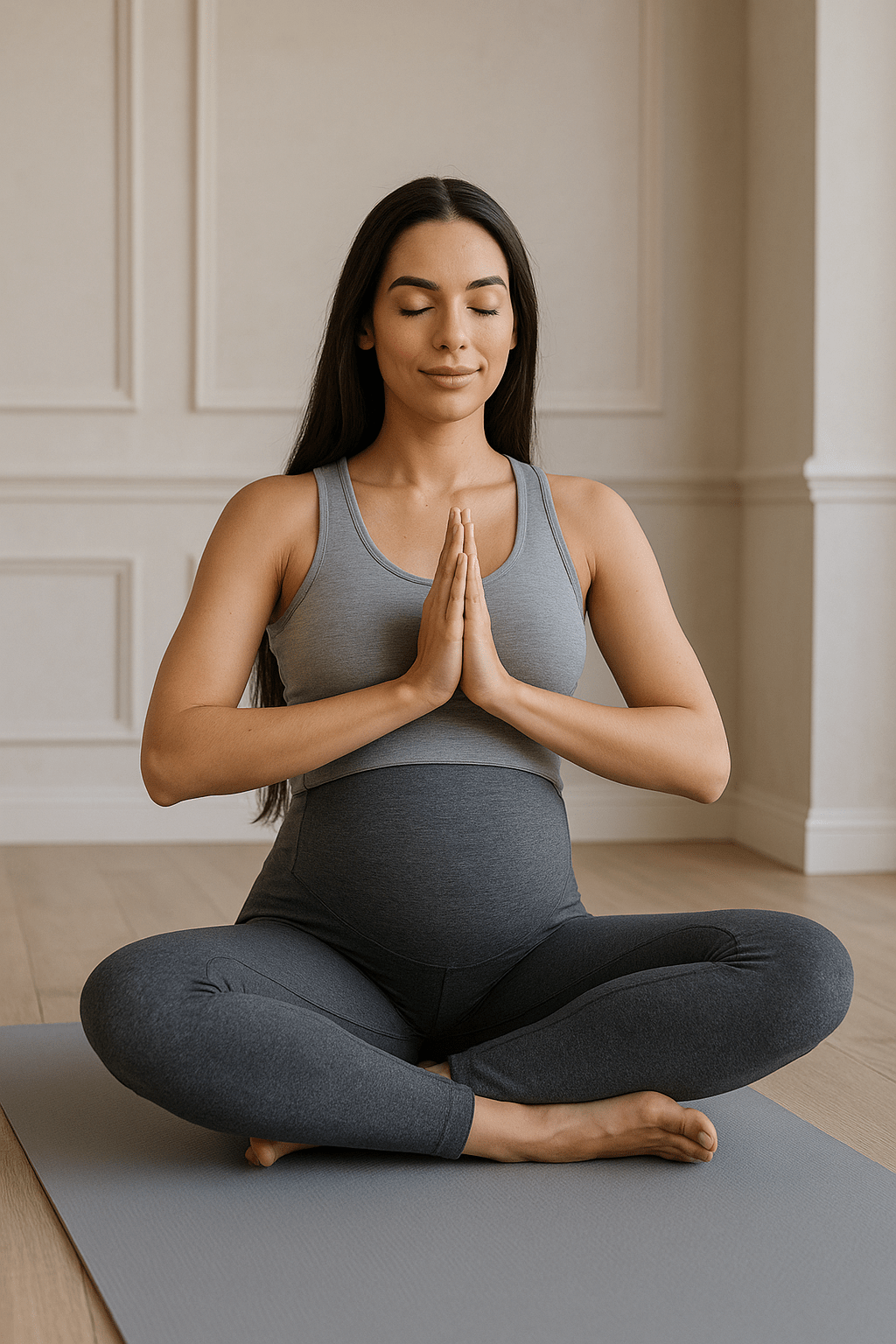 🧘‍♀️ Leggings de maternité full‑length – souples, ventre supporté, parfaits pour yoga & quotidien - FamilyLK