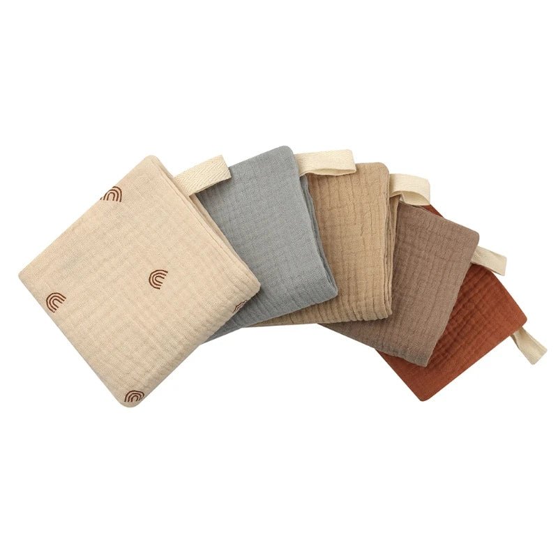 Lot de 5 carrés de mousseline : l'essentiel doux, pratique et stylé ! - FamilyLK