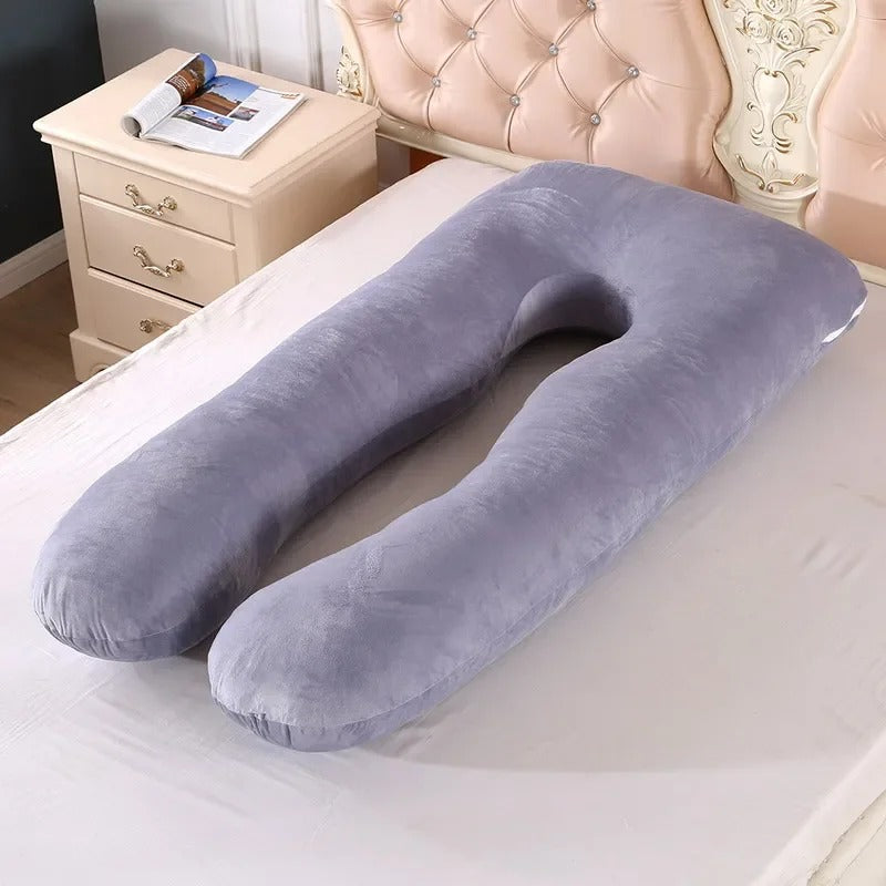 🌙 Oreiller de maternité 120×70 cm – confortable, soutien grossesse & allaitement, coussin doux