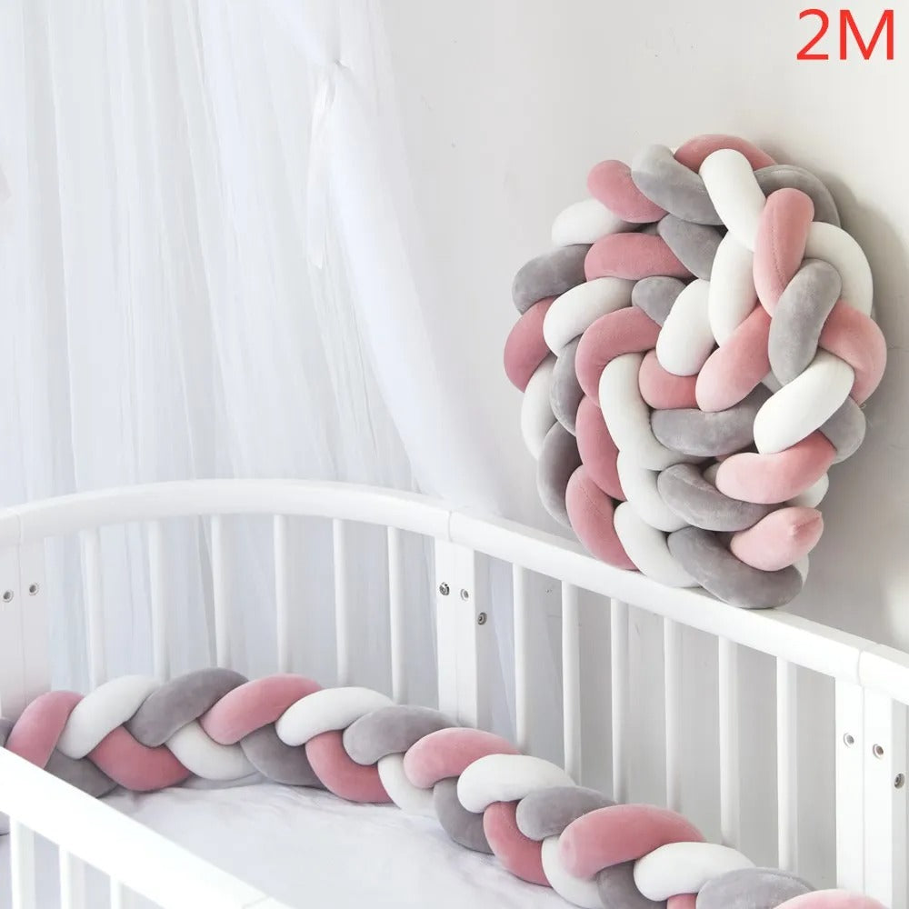 Tour de lit tressé : ultra doux & sécurisant ! (1m à 4 m, plusieurs coloris disponibles)