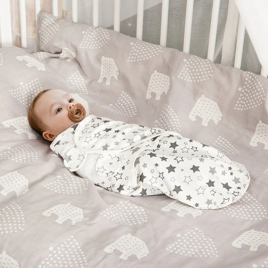 Saco de dormir + gorro para recién nacido (0-3 meses) – Verano – Algodón transpirable y suave