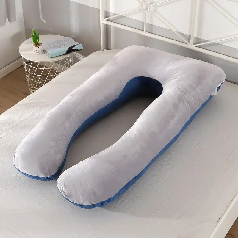 🌙 Oreiller de maternité 120×70 cm – confortable, soutien grossesse & allaitement, coussin doux