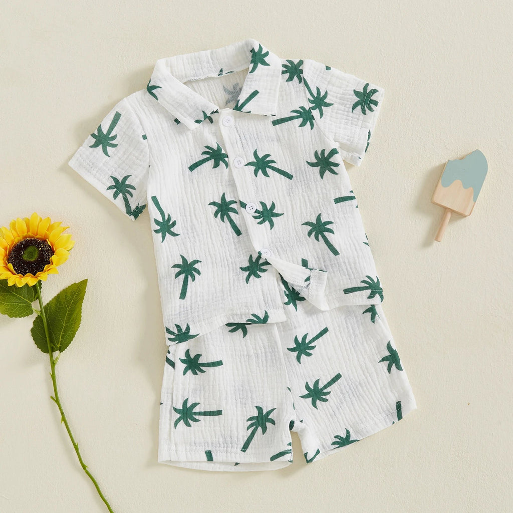 Mini look tropical : ensemble chemise et short pour petit garçon ! - FamilyLK
