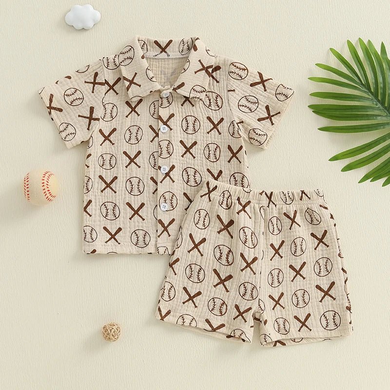 Mini look tropical : ensemble chemise et short pour petit garçon ! - FamilyLK