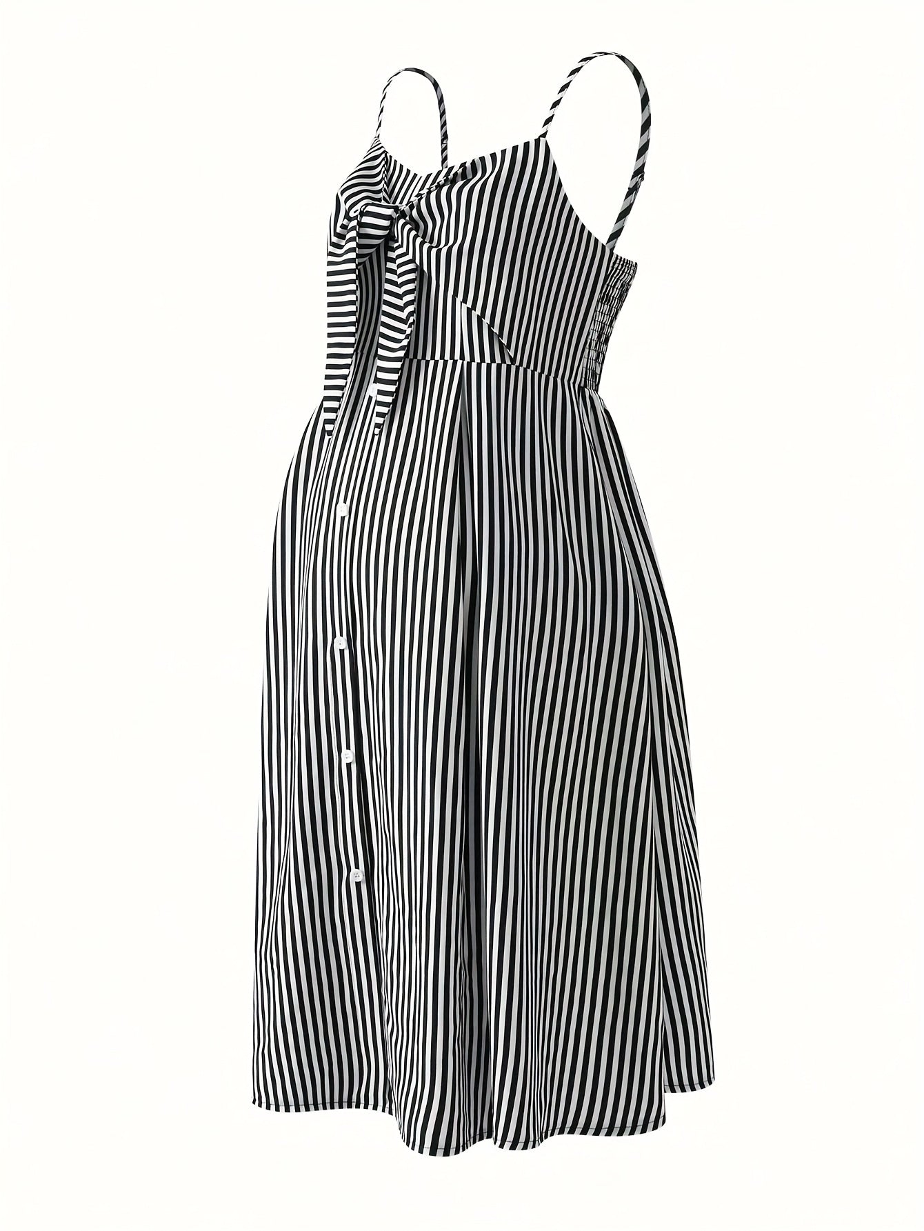 👗Robe de maternité rayée chic 🎀 | Nœud devant – Coupe fluide - FamilyLK